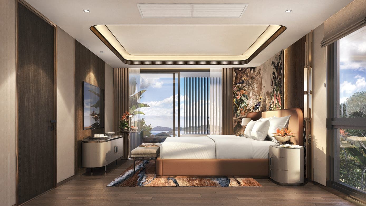 Residence bedroom with sea view