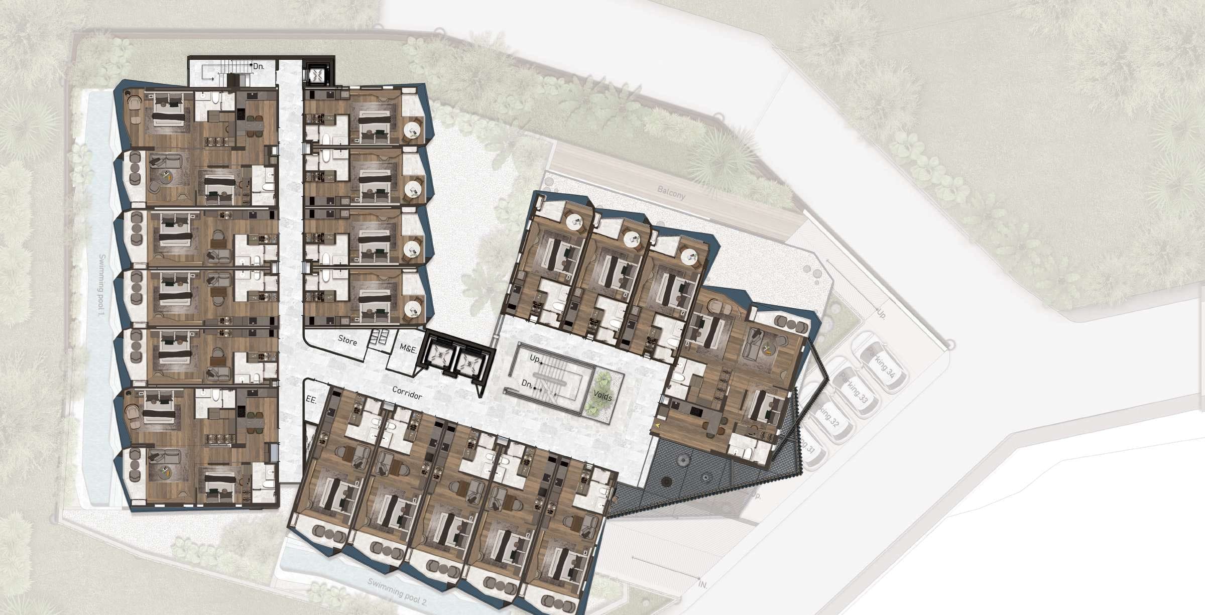 Ashiyana Heights 6th and 7th floor plan