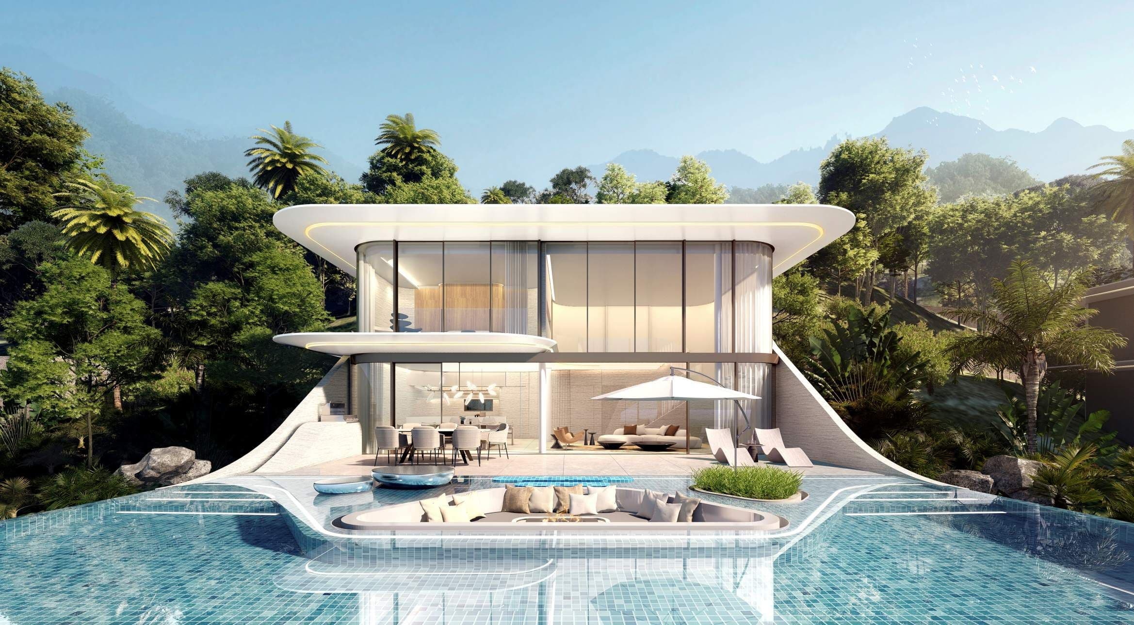 Type B villa and infinity pool