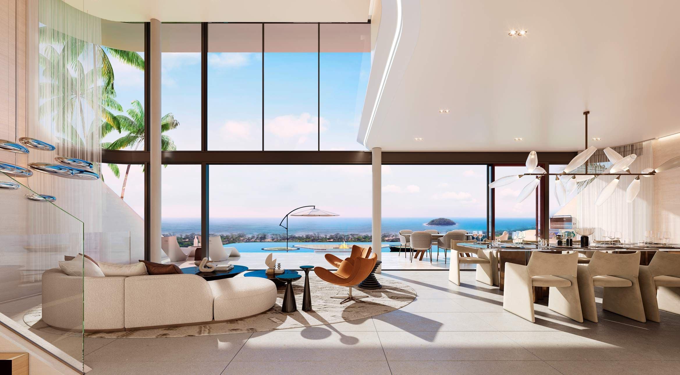 Type B living area with six-metre ceiling