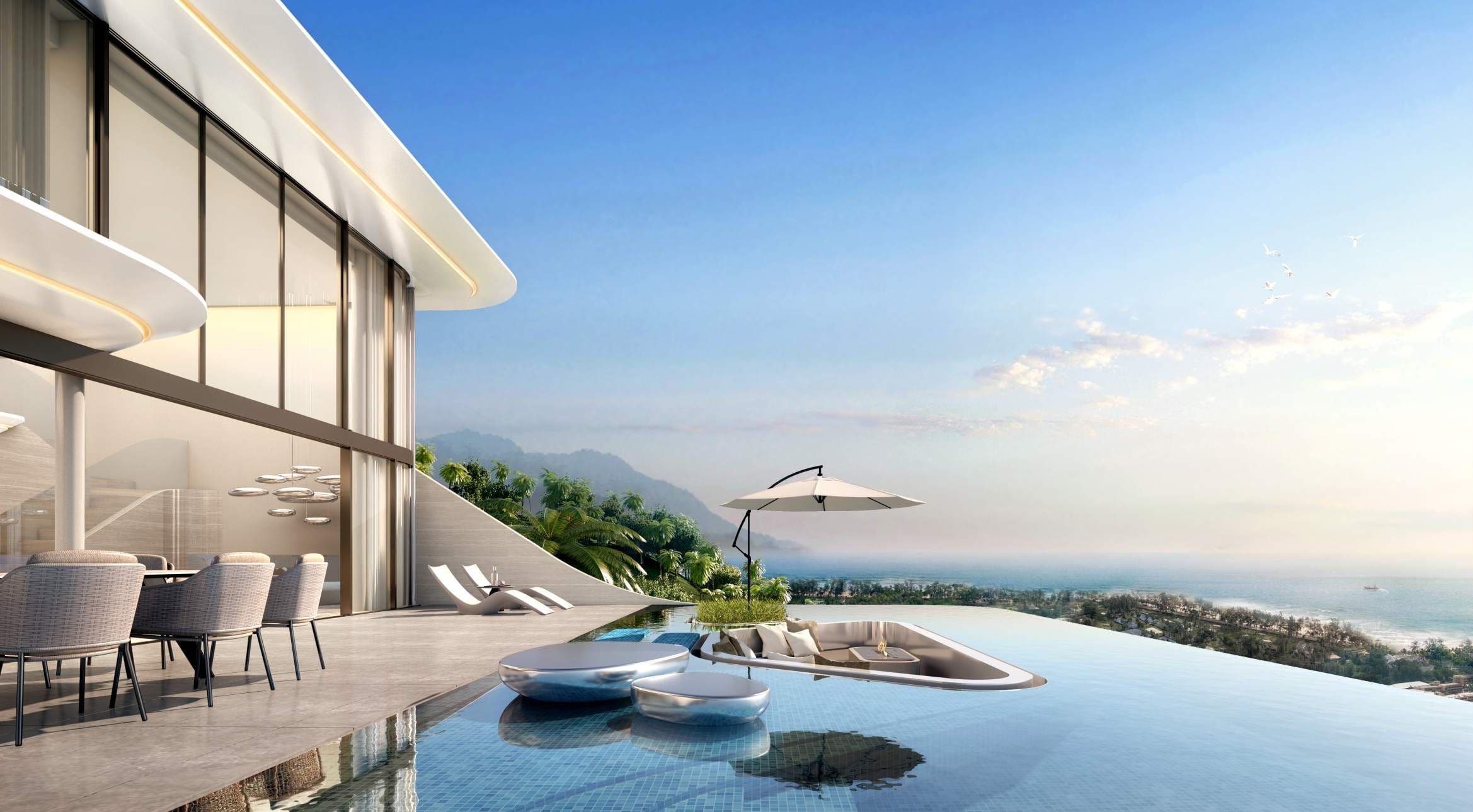 Infinity pool with sea view