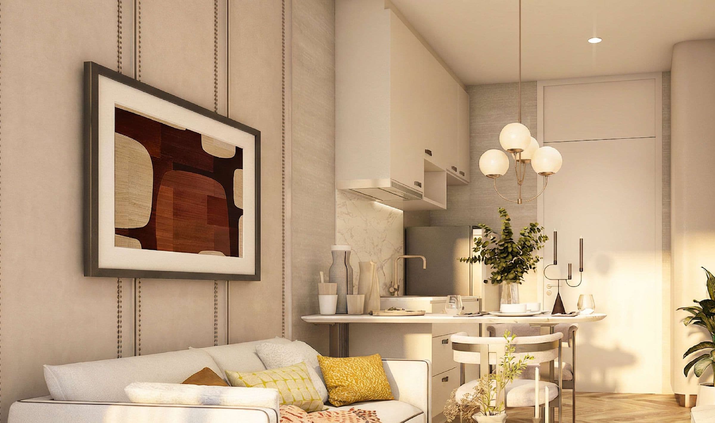 One Bedroom M living area