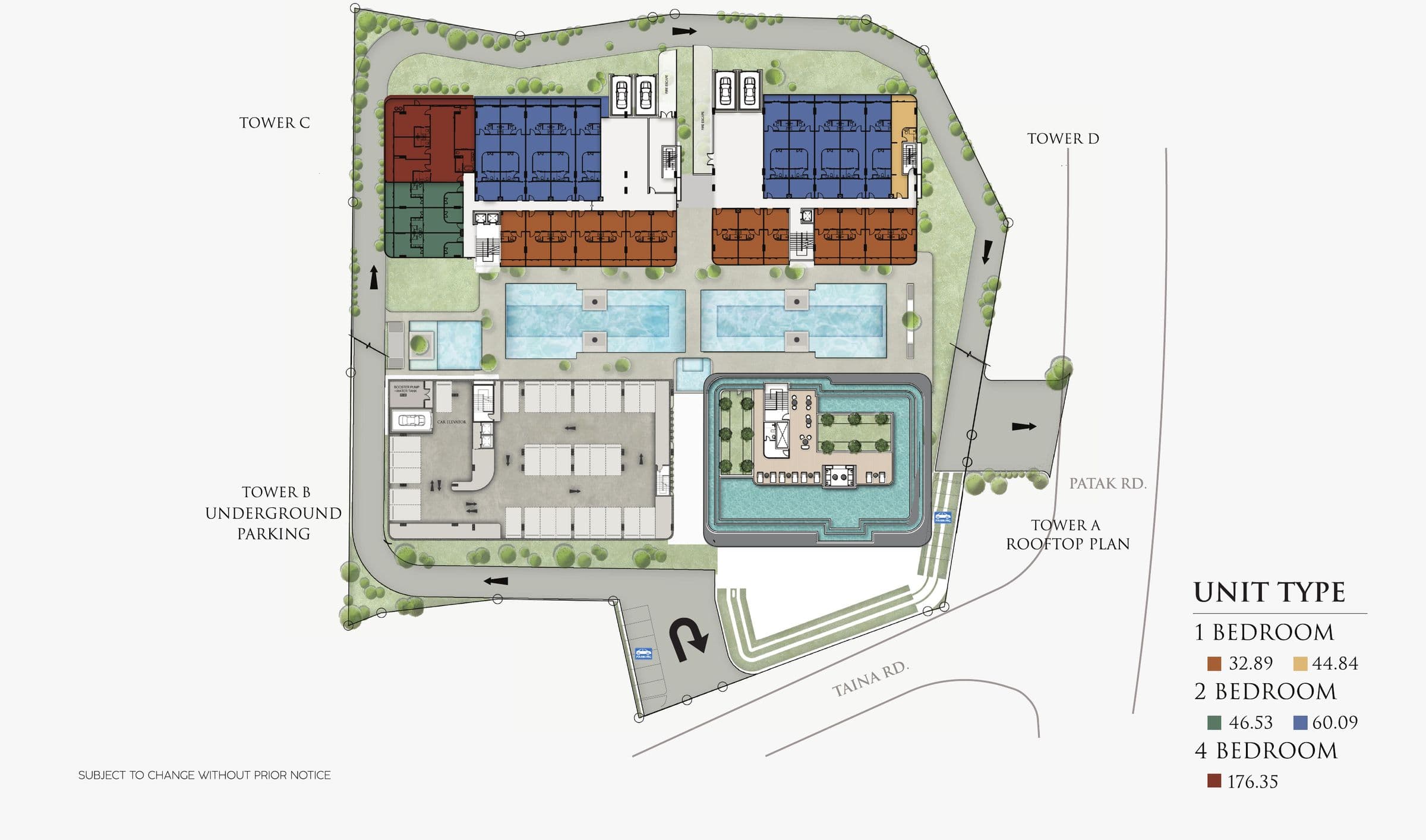 Ever Prime Residences master plan with unit-type legend