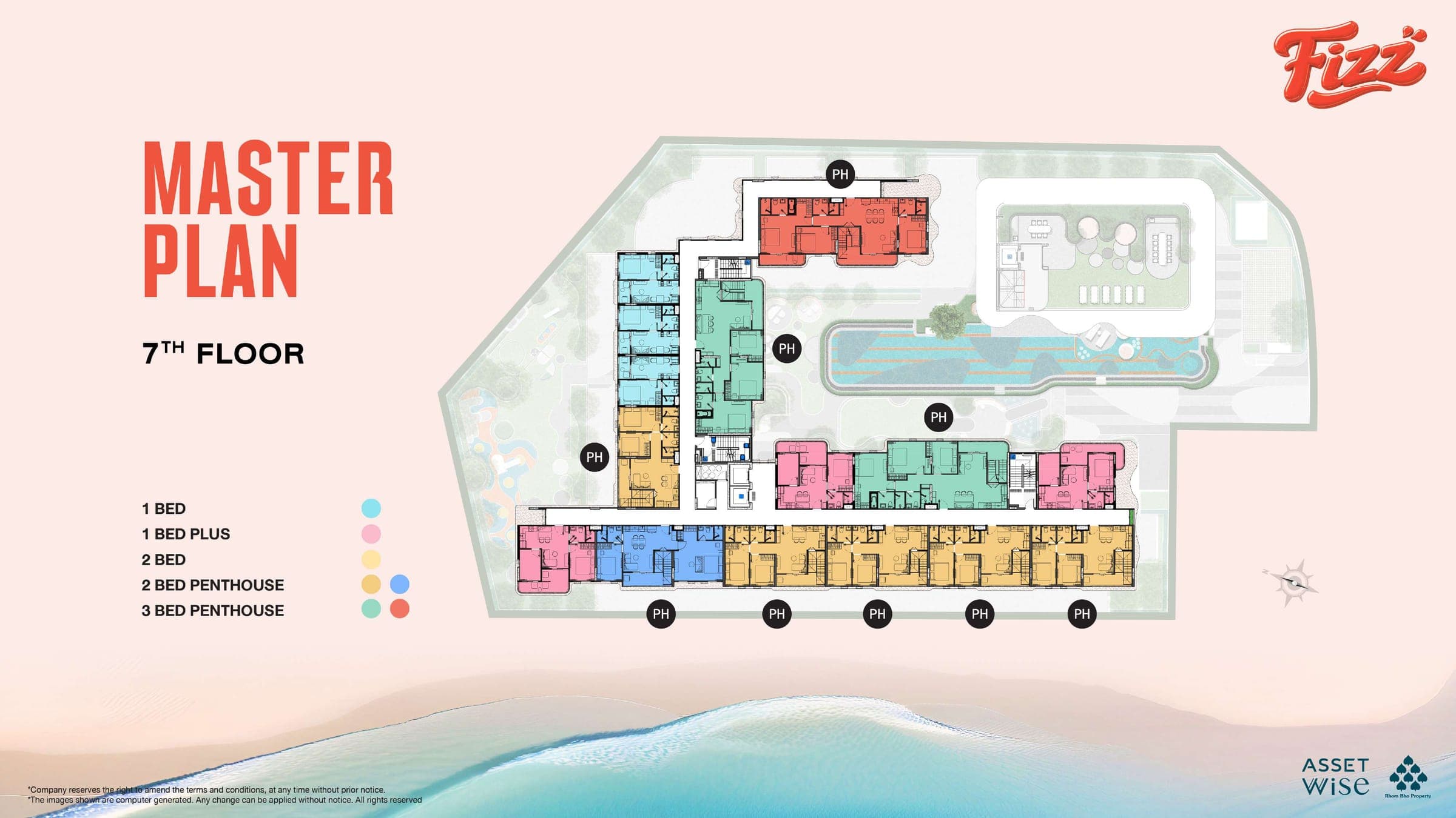 Fizz master plan, 7th floor penthouses