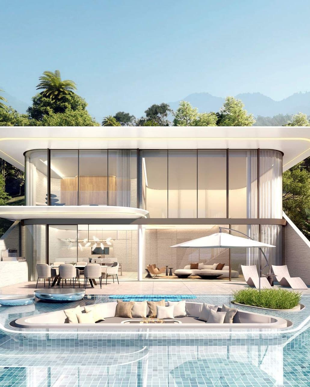 Villa and pool