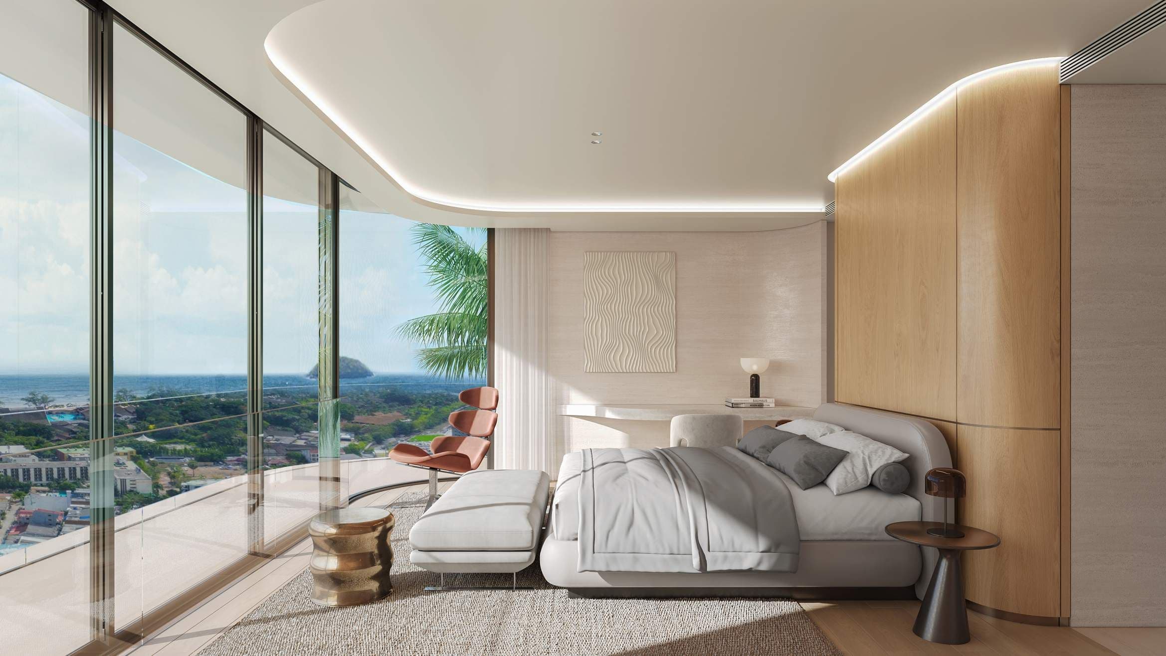 Master bedroom with sea view
