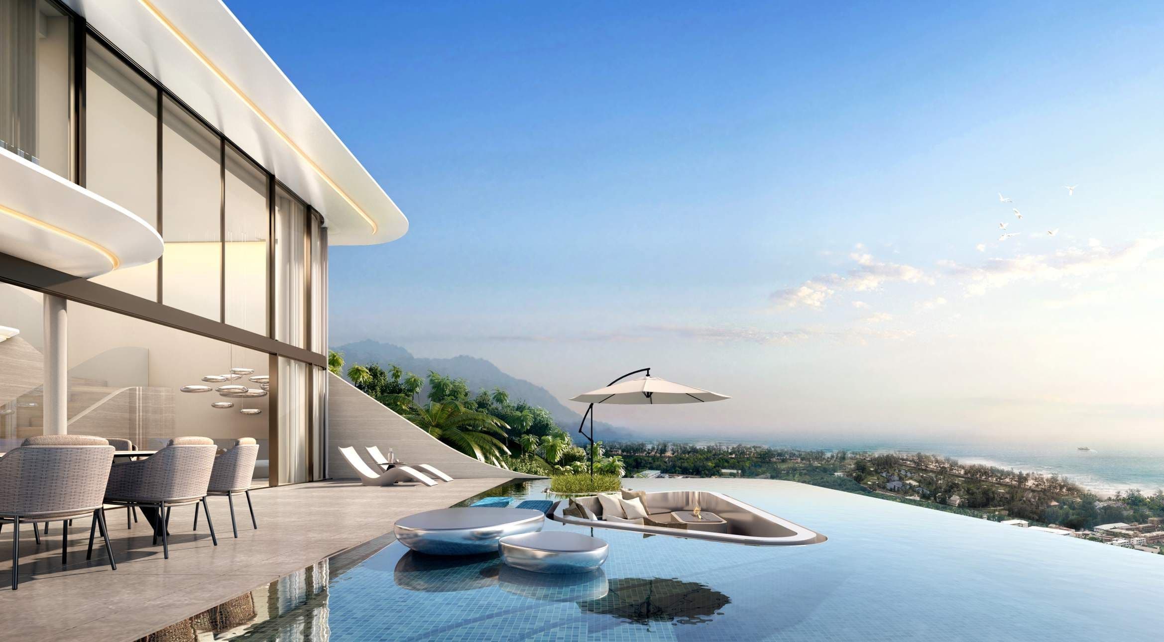 ISLA infinity pool and terrace overlooking the sea