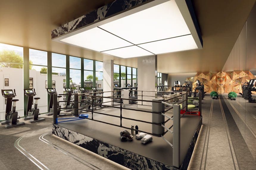 Fitness centre and boxing ring