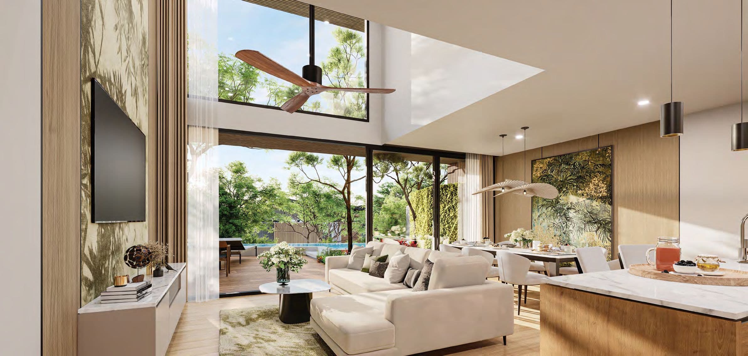 Double-height living room