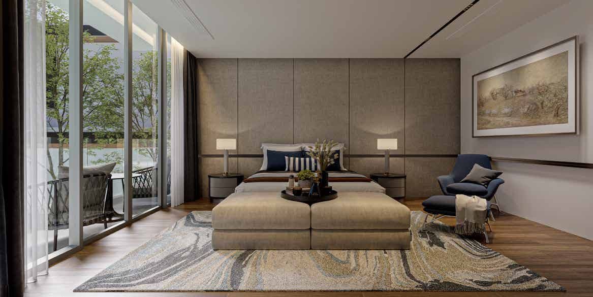 Bedroom with garden view