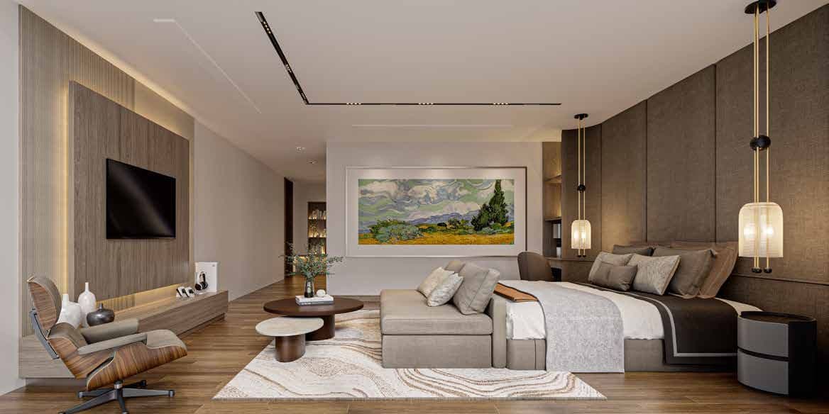 Master bedroom with sitting area