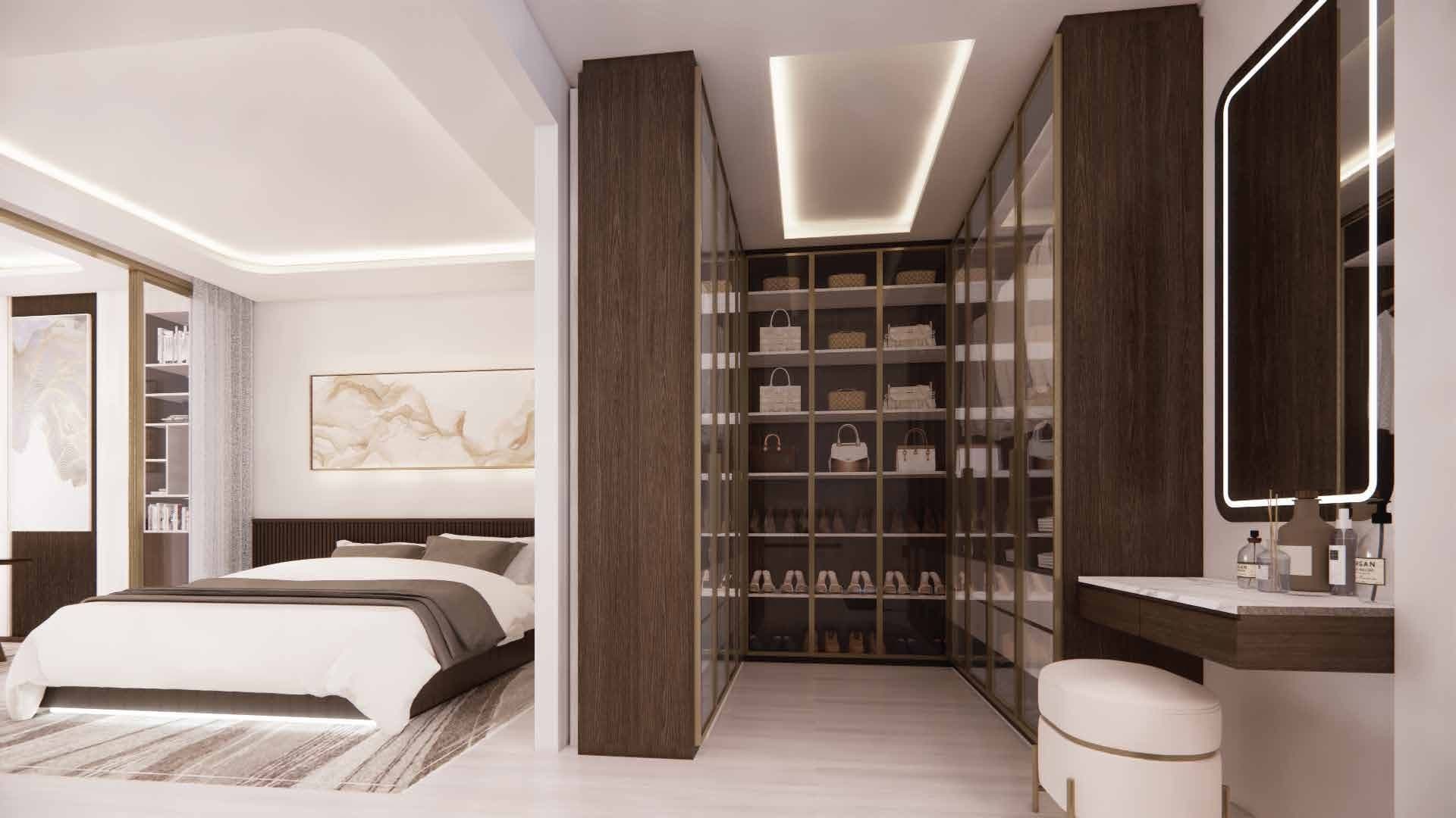 Bedroom with walk-in closet