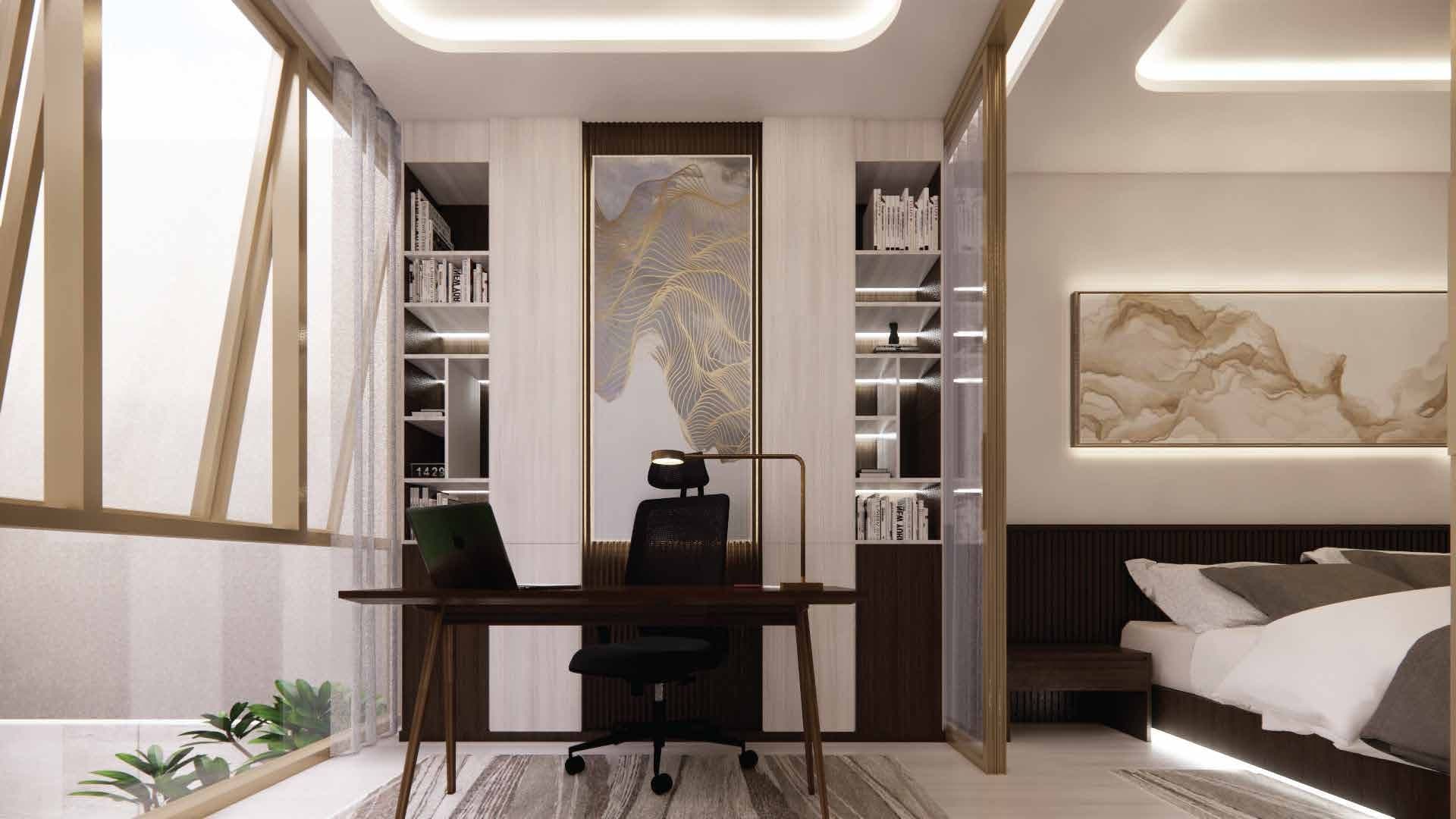 Working room beside the bedroom