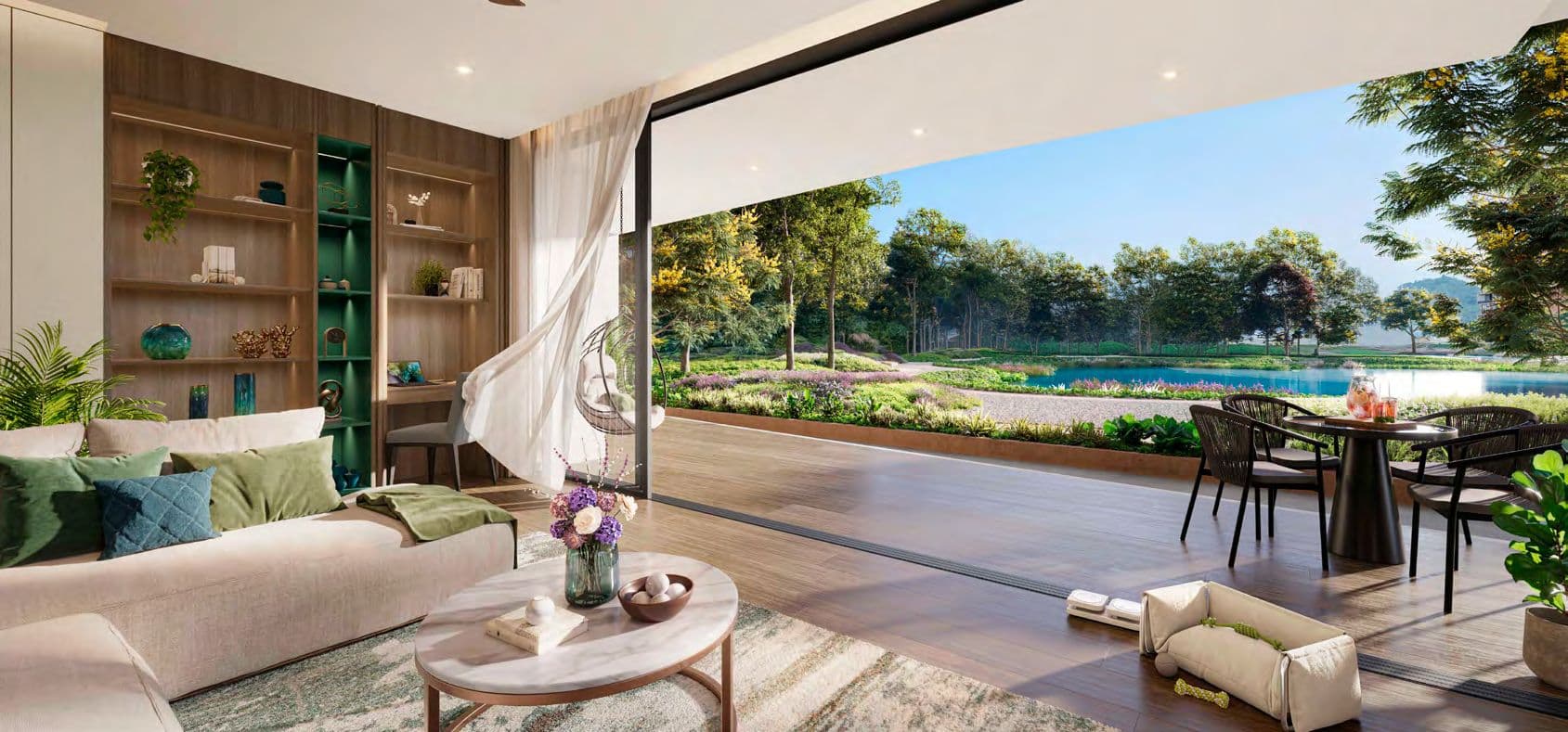 Three-bedroom living room and terrace