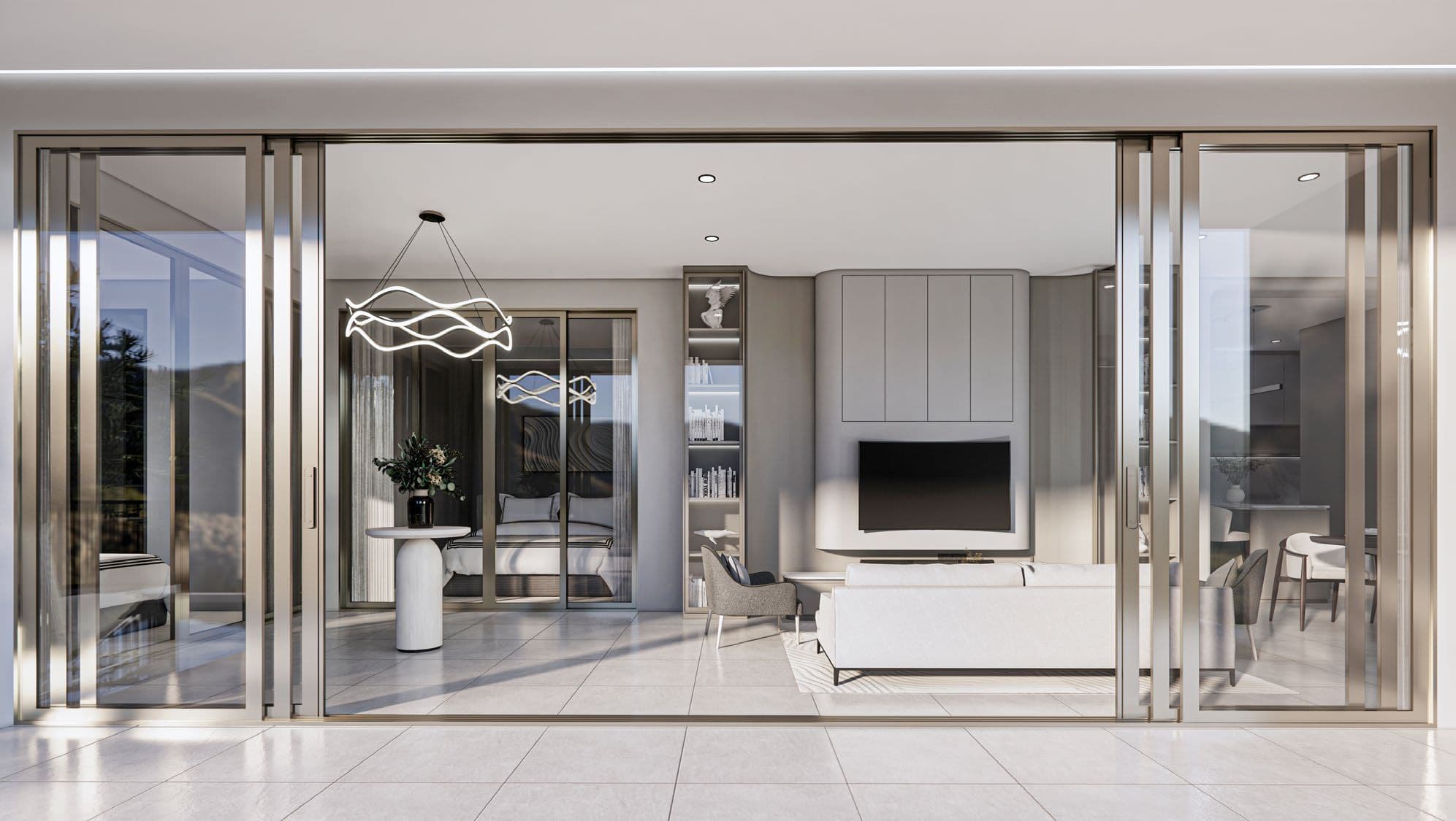 Master penthouse living room