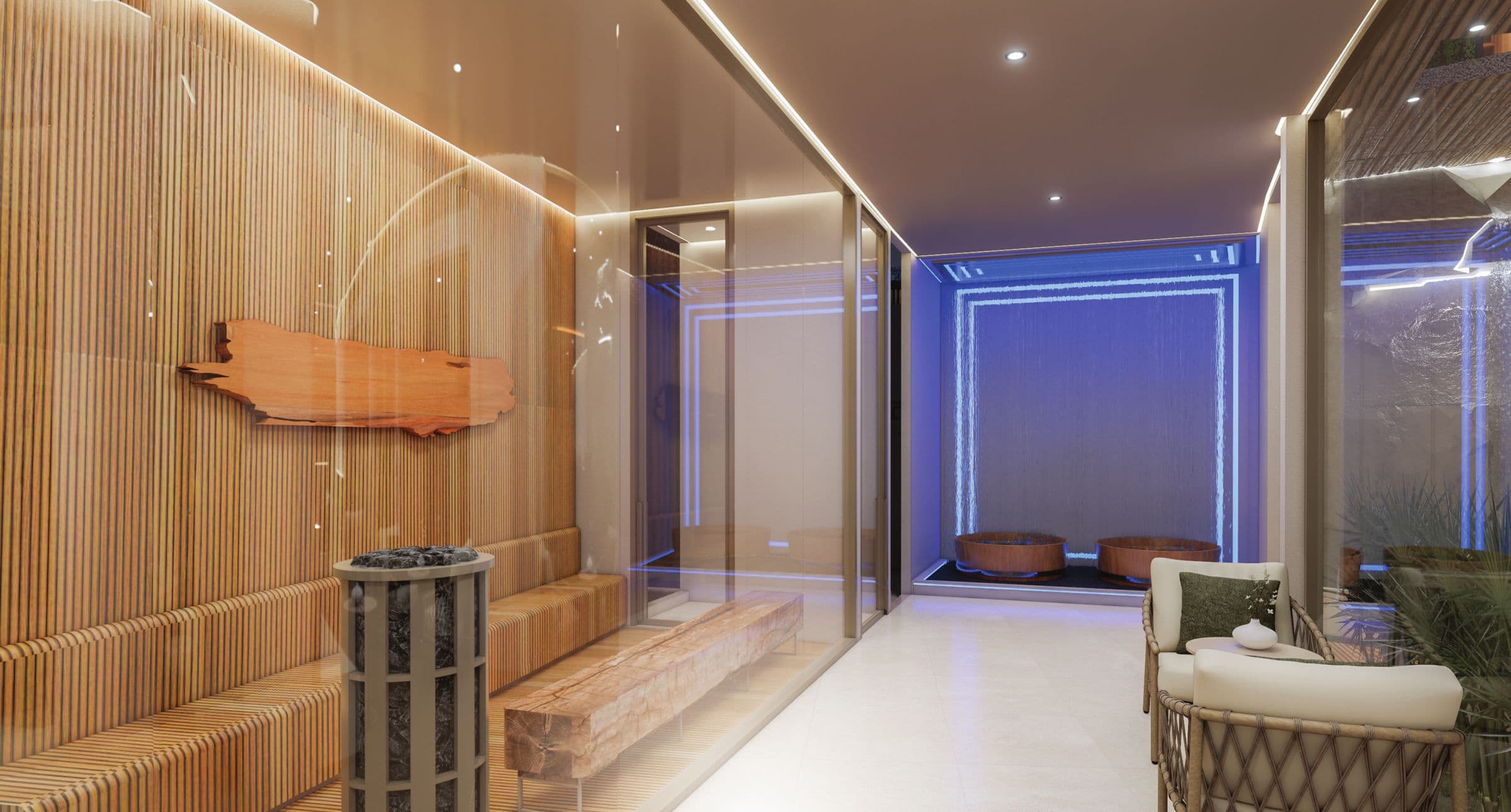 Sauna and wellness area
