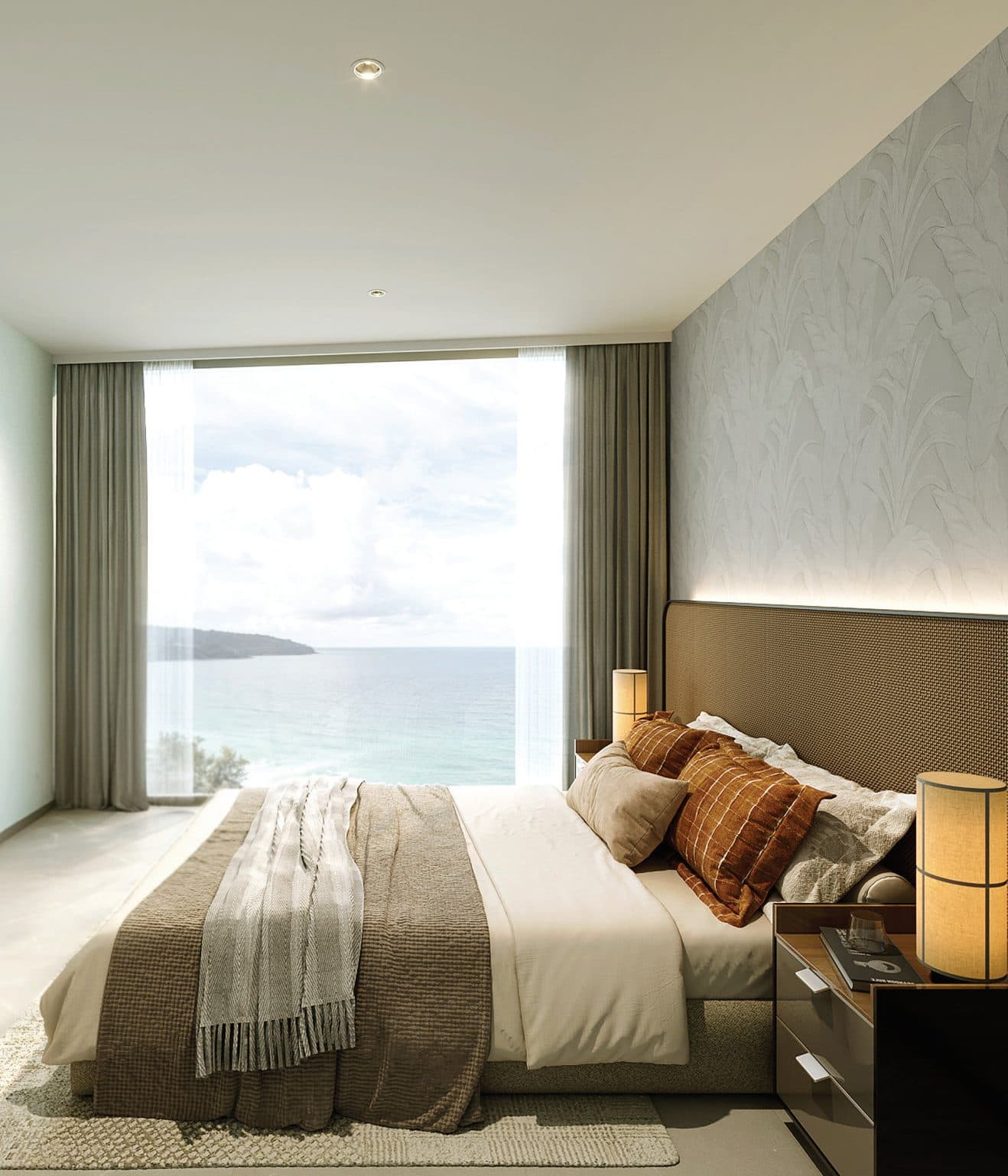Two-bedroom bedroom with sea view