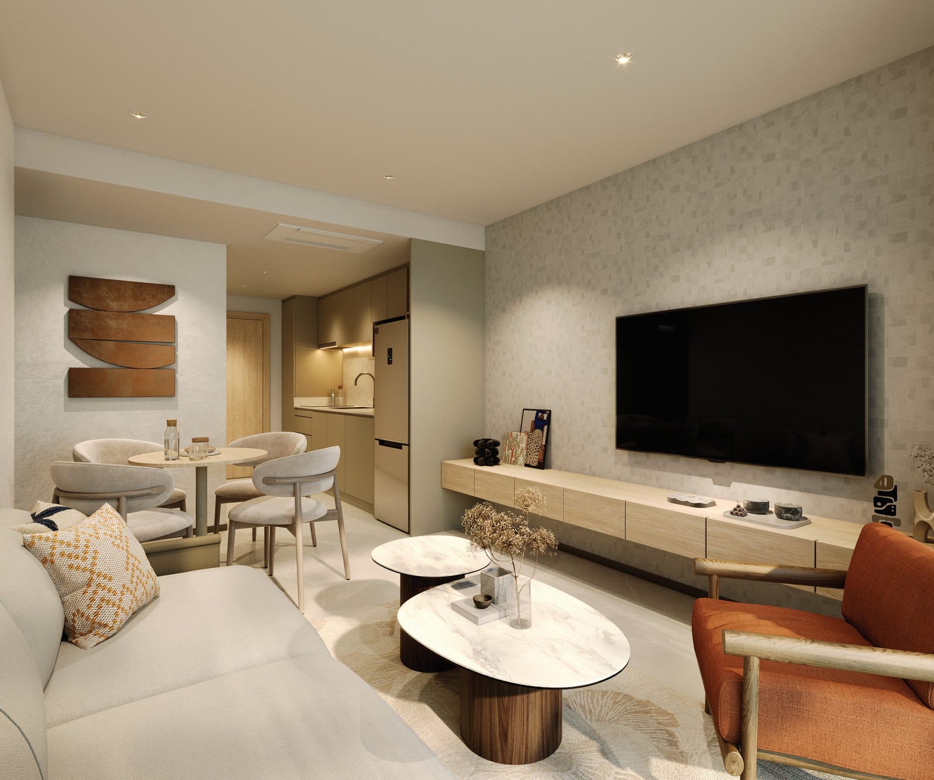Two-bedroom living room