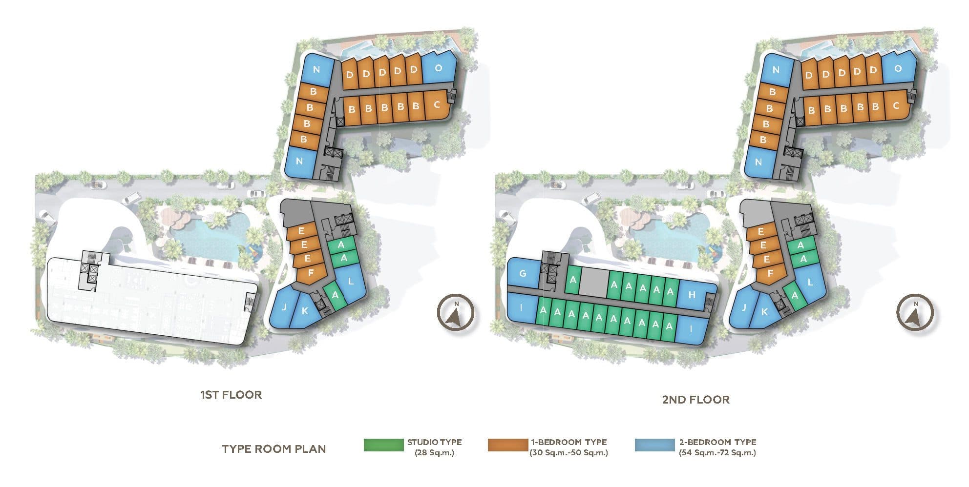 Vibe Residence 1st and 2nd floor unit plans