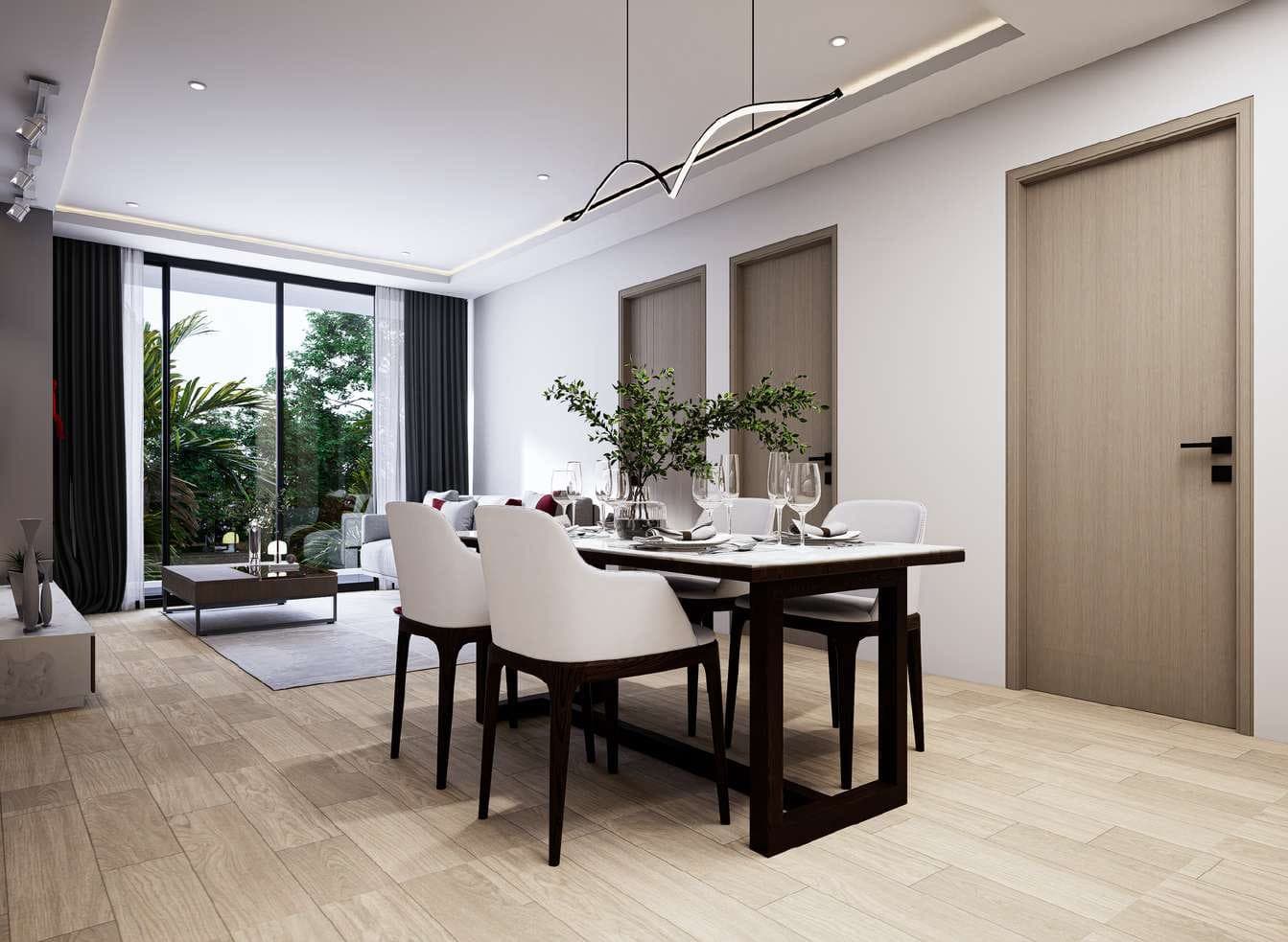 Three-bedroom dining area