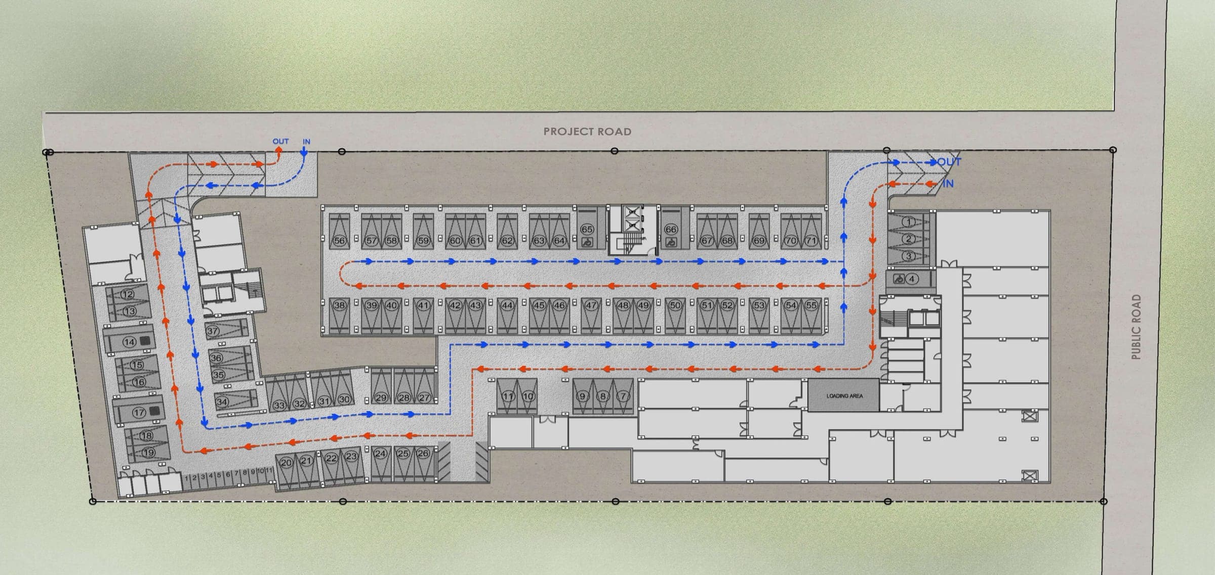 Wallaya Residence ground floor master plan with parking